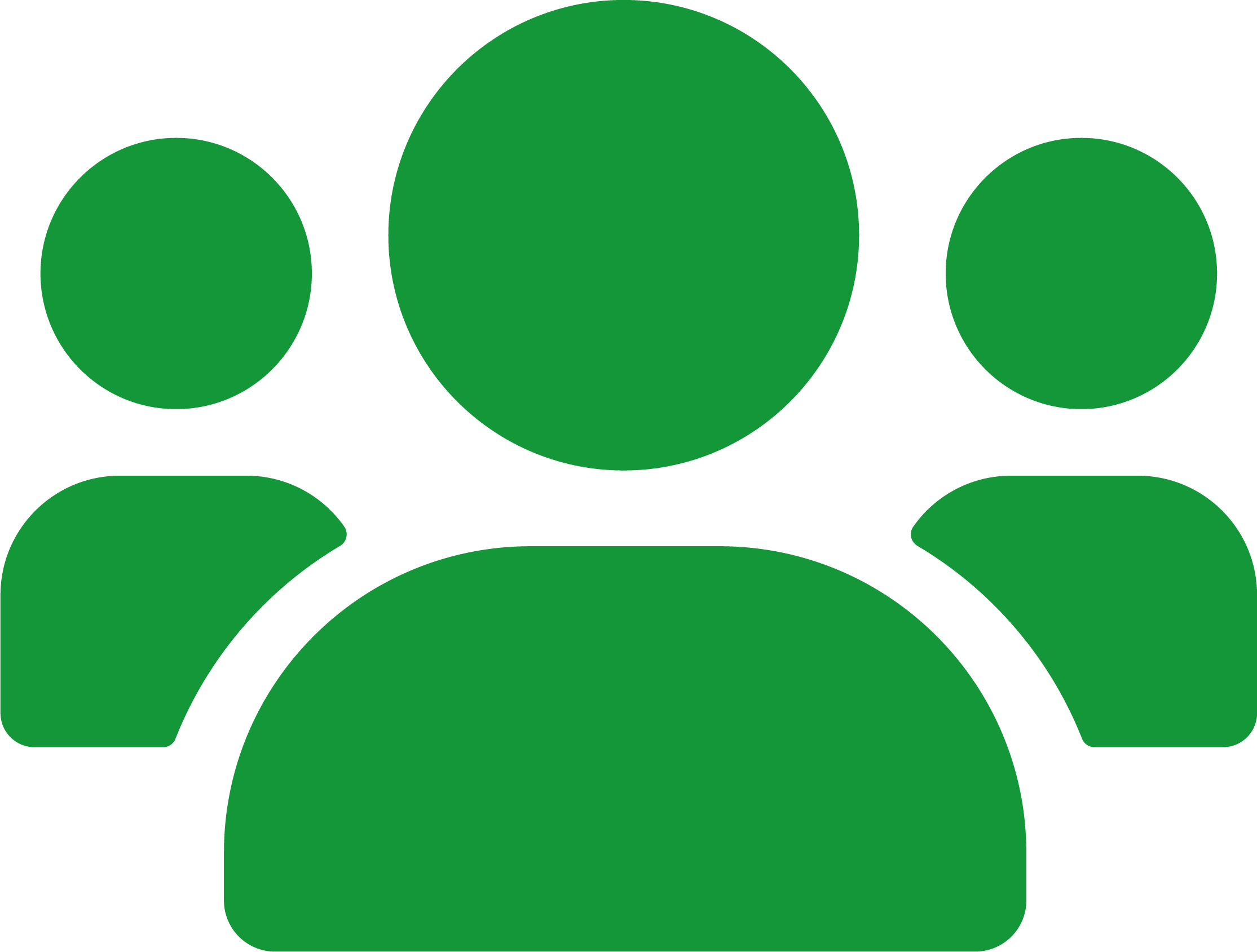 A team of 3 green people. png