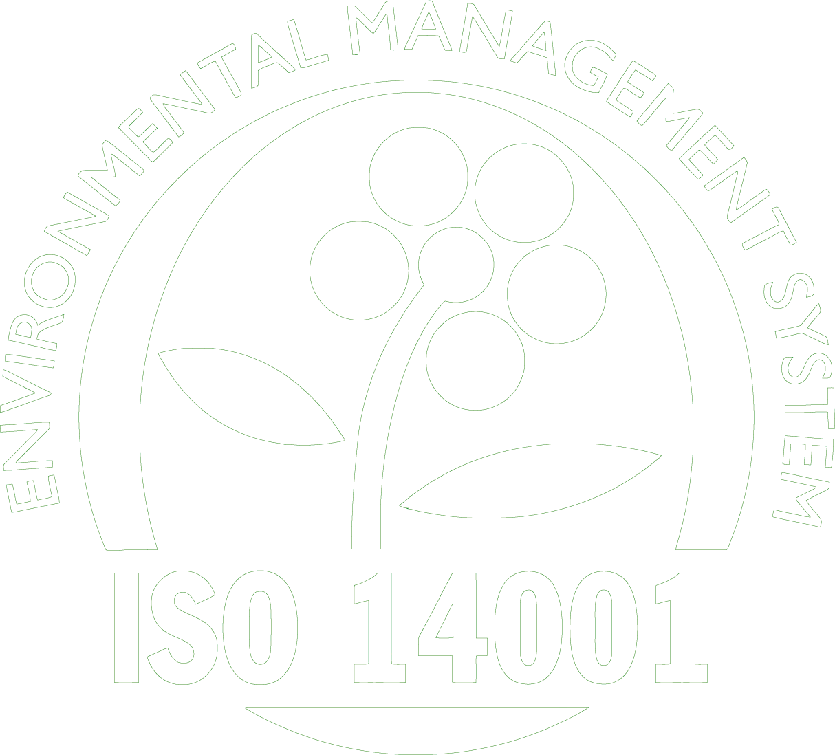 Logo ISO 14001 negative white png images