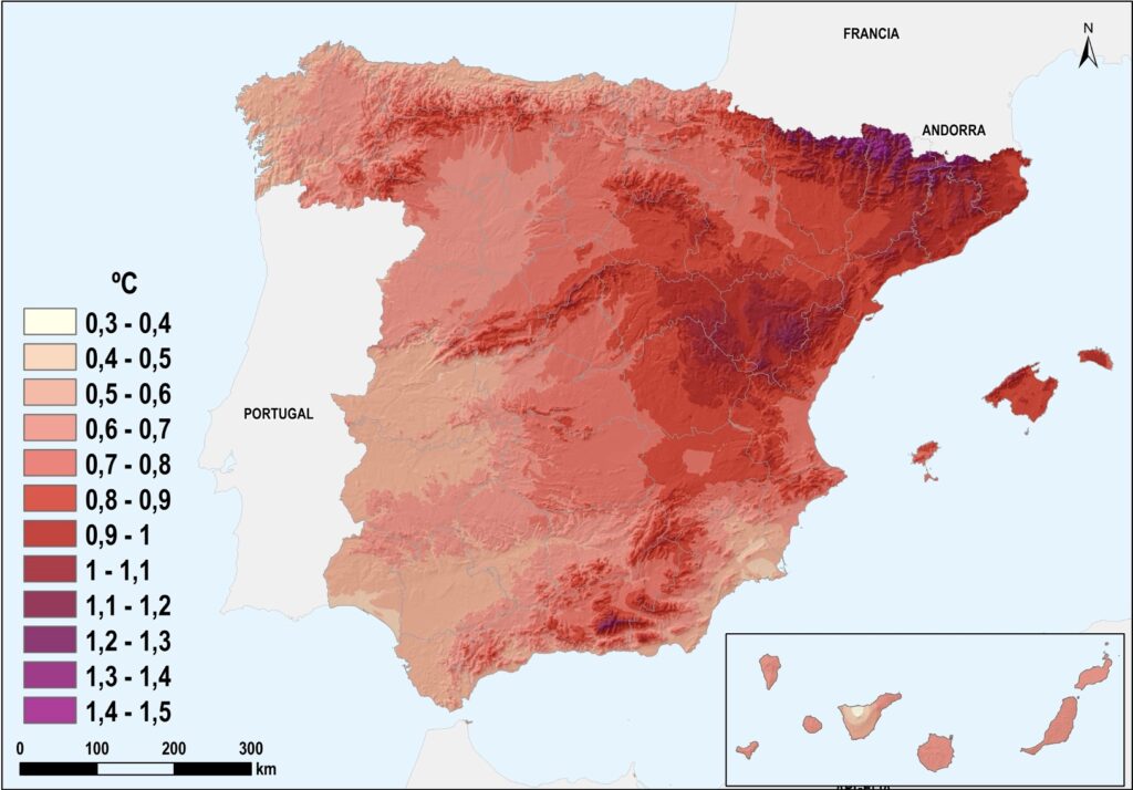 La floración del pistacho. Cambio climático en españa.